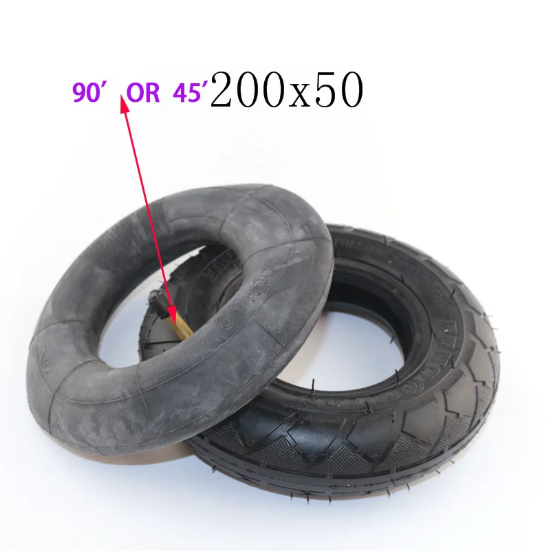 inner and outer tire Высокая производительность 200x50/8x" дюймовая шина внутренняя труба для электровелосипеда мотоцикла ATV мопеда части 200*50 - Color: inner and outer tire