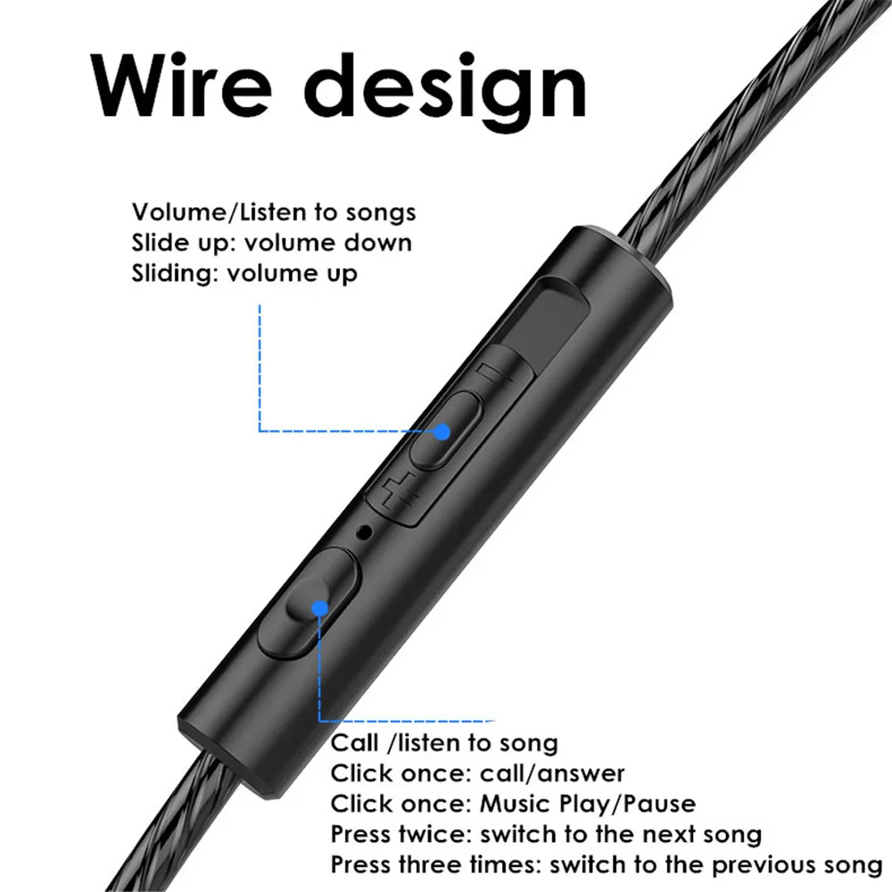 5pcs USB Type C 3 5mm Earphones Wired Control With Microphone Type C headset USB C Earbuds For LeEco Le 2 Max Pro for Xiaomi