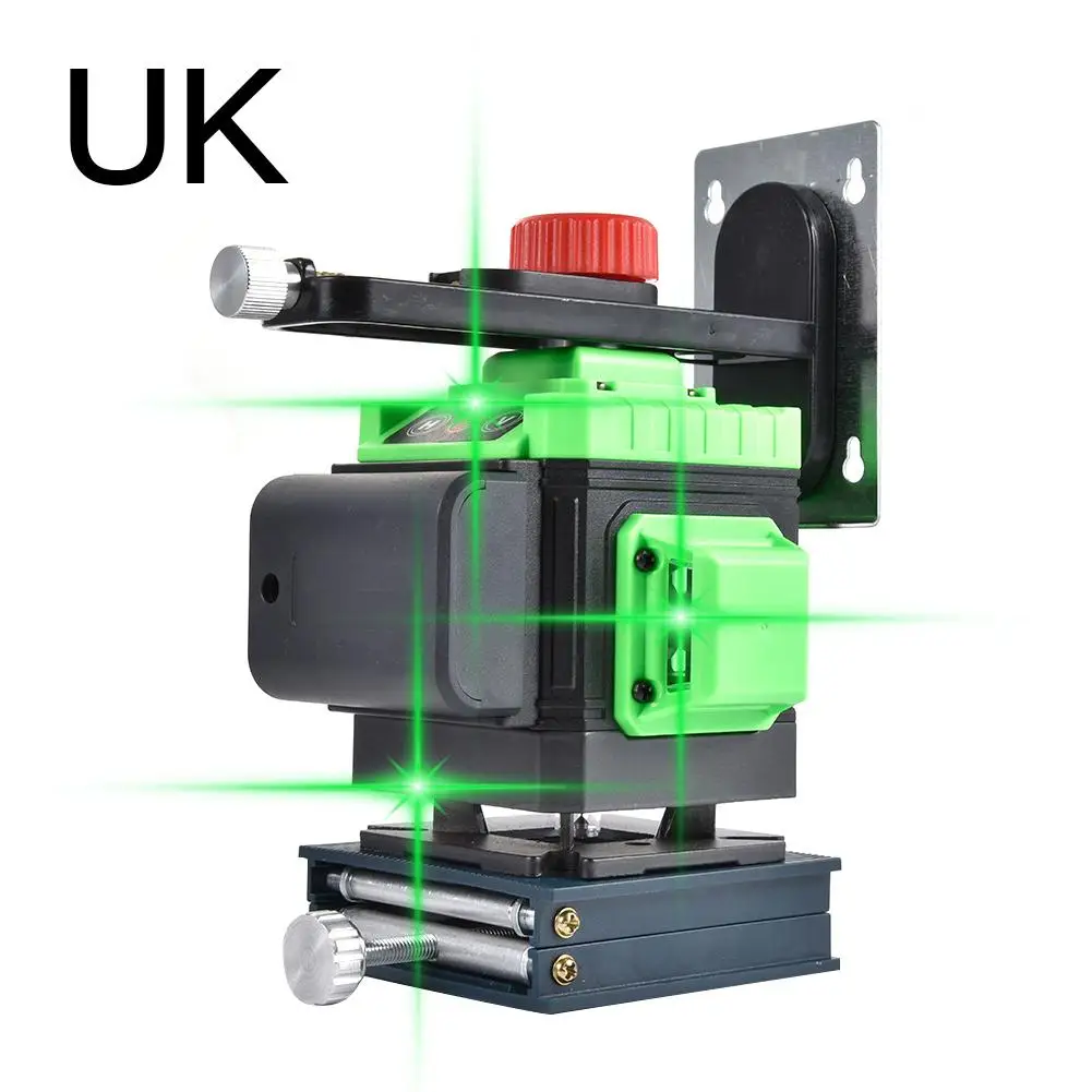12 Line 3D Self-Leveling Laser Level 360 Horizontal And Vertical Cross Line Leveling And Alignment Powerful Green Laser Level - Цвет: D