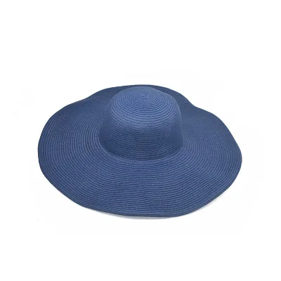 Повседневные пляжные шляпы с широкими полями для путешествий, летние модные соломенные шляпы, складные пляжные шляпы для женщин с большими головами - Цвет: 12
