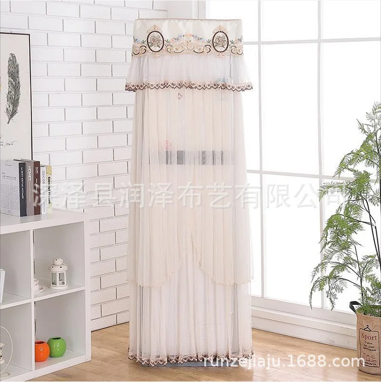 Moist Wholesale Boot Does Not Take Vertical Type Air Conditioner Cover Party Cabinet Wind-Proof And Dust Cover Fabric Ribbon Emb
