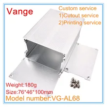 4 шт./лот формы для изготовления инжекционных профилей сплит корпус 6063-T5 алюминиевый ящик для инструментов diy 76*46*100 мм для электрического продукта