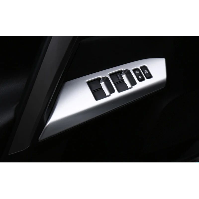 

Car Interior Door Armrest Panel Window Switch Lift Buttons Cover Trim Sticker 2016 2017 2018 For Toyota RAV4 RAV 4 Accessories