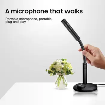 

USB Portable Microphone Desktop Computer Desktop Live Broadcast Business Office Computer Microphone 360 Degree Omnidirectional