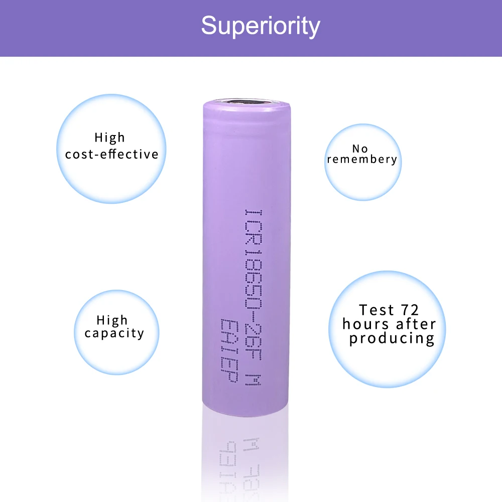 4 шт аккумулятор 18650 2600mah 3,7 V Аккумулятор для 18650 power bank DIY фонарик