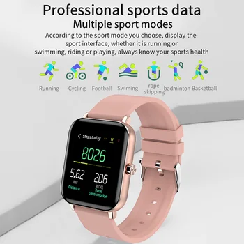 

Touch Screen Smart Watch 1.3 Inch Calories Magnetic Charging Sedentary Reminder Fitness Tracker Running Heart Rate Monitor