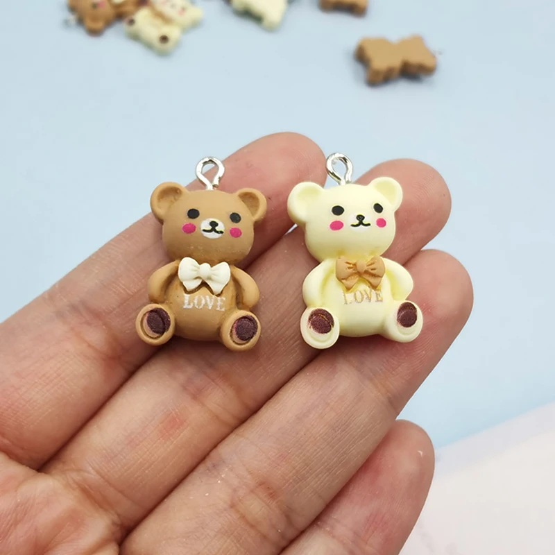 4 Resin Accessories, Cute Soft Clay Bears, Candy Mobile Phone Diy Pendants,  Earrings, Earring Materials, Jewelry Accessories