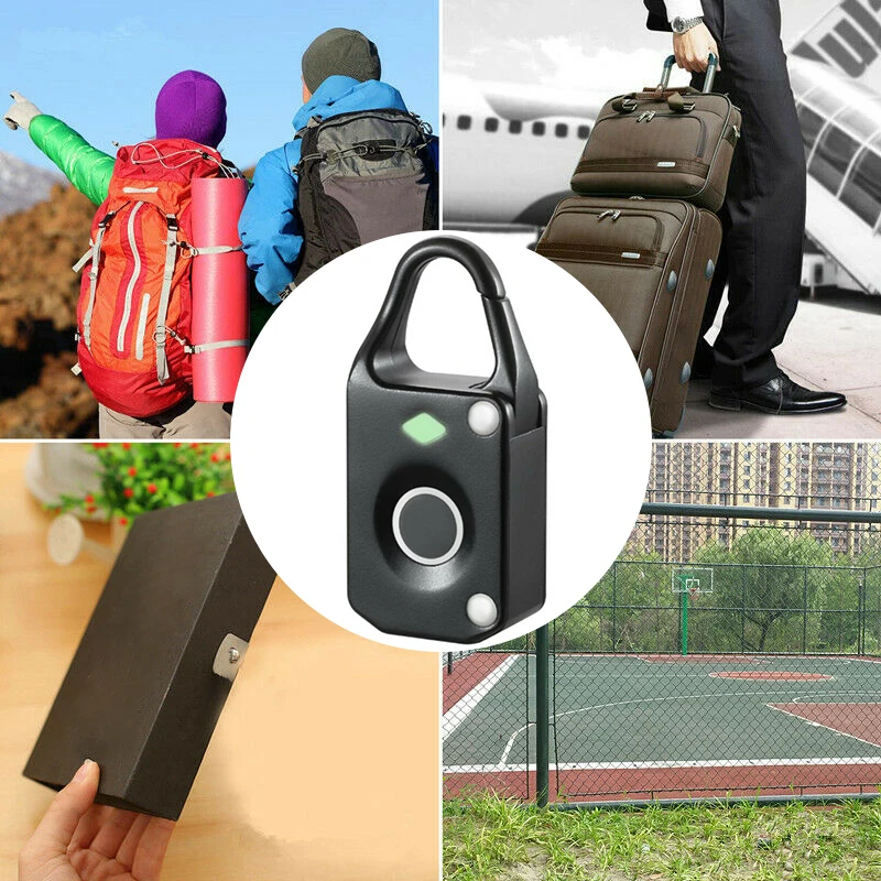 

Fingerprint Padlock Rechargeable Lock Keyless Non-Password Anti-Theft Biometric