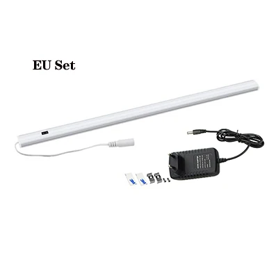 EU Set 30/40/50cm Hand Sweep Switch LED Under Cabinet Kitchen Light Bedroom Wardrobe Night Lights DC12V LED Bar Light Indoor Home Lamp - Цвет: EU Set