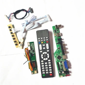

For HT14X1B-120/201/202 VGA HDMI AV USB RF TV56 controller board Remote+Inverter+keyboard 1CCFL 30Pin LVDS LCD display panel Kit