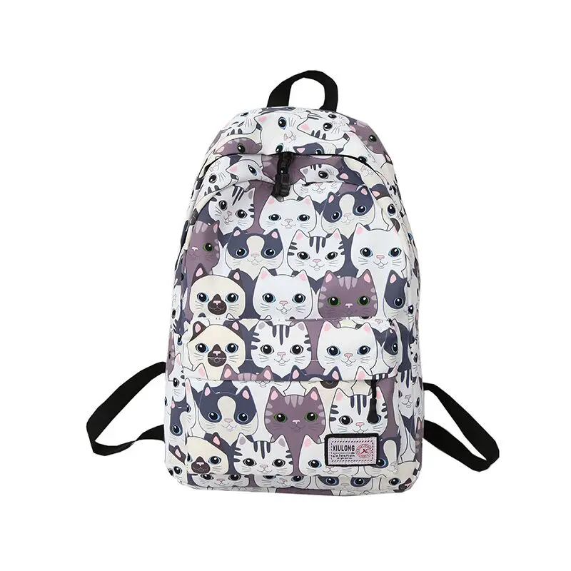 

2019 New Fashion Women Printing Sweet Little Fresh Canvas Casual Female Backpack Lady Large Capacity Schoolbag