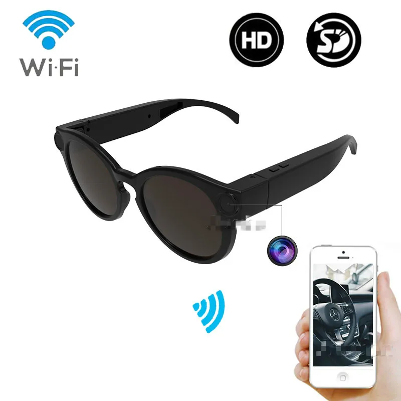 Очки для езды на велосипеде WiFi мини камера HD 1080P DVR видео аудио рекордер