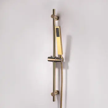 

polished gold Stainless steel with all brass hand shower brackets, adjustable height and angle