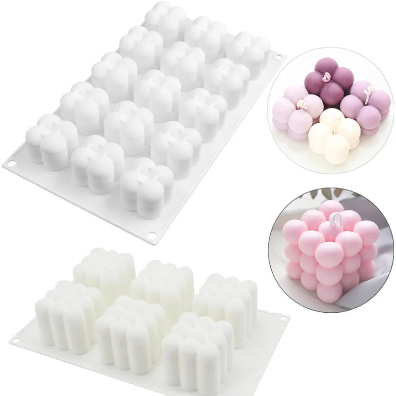 handig Caroline volwassene Nieuwe Diy Kaarsen Mould Wax Kaarsen Schimmel Aromatherapie Gips Kaars 3d  Siliconen Mal Handgemaakte Soja Cube Zeep Mallen Kaarsen Schimmel -  AliExpress