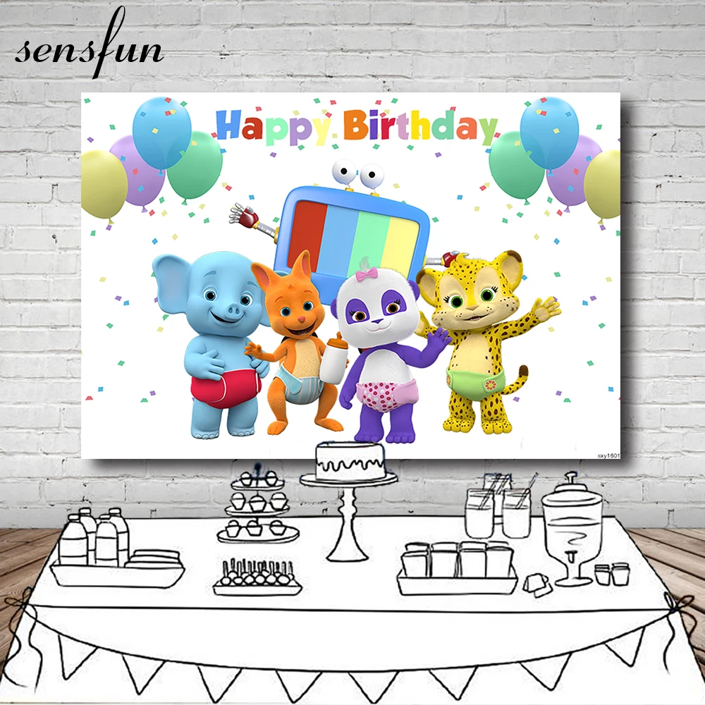 Вечерние фоны для фотосъемки Sensfun с изображением животных слова воздушные шары