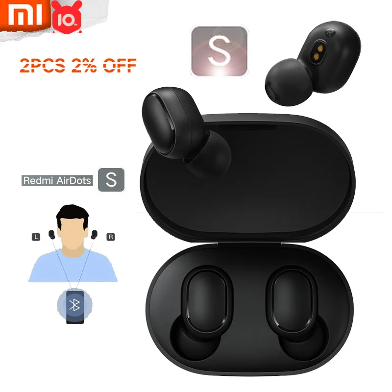 Наушники Xiaomi Redmi AirDots S с низкой задержкой TWS Bluetooth наушники левым = правым режимом