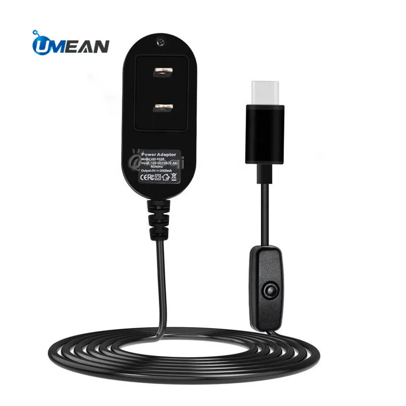Высокое качество Raspberry pi 4 B Питание 5V 3A штекер type-C USB C адаптер Зарядное устройство с вкл/выкл переключатель США ЕС
