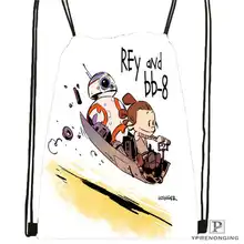 Пользовательские calvin-and-hobbes-12 походная сумка на шнурке милый рюкзак для детей(черная спинка) 31x40 см#180611-03-120