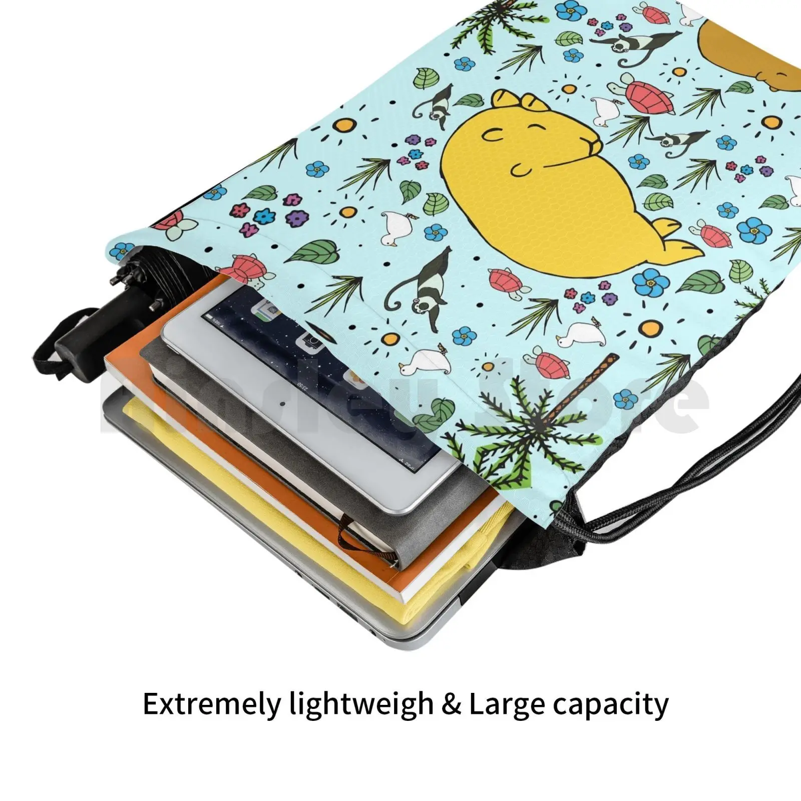 Capybaras Drawstring Bag for Riding and Climbing