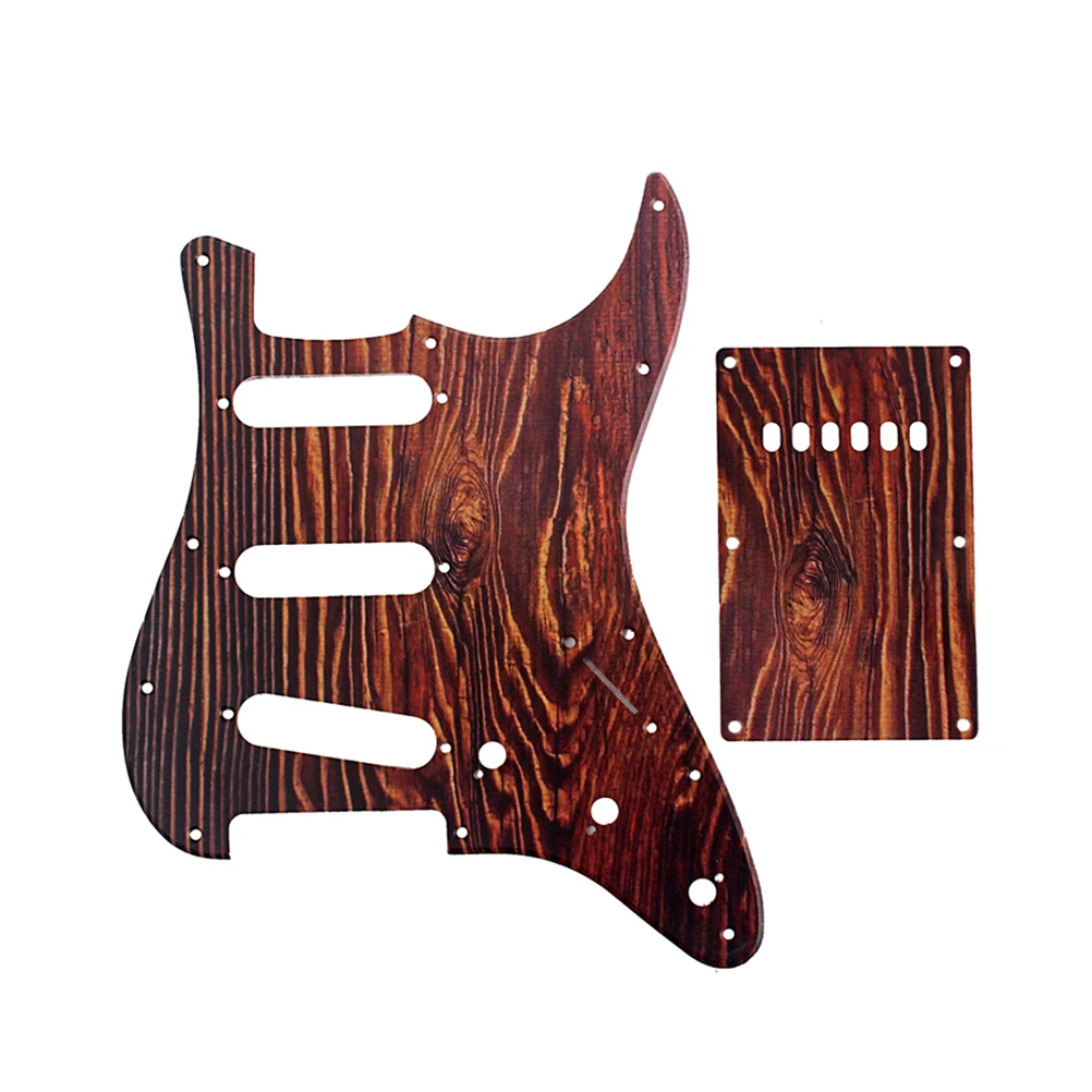 

1 Set Guitar Pickguard Prewired Loaded PVC SSS Tiger Stripe Pickguard Guitar Parts For Bass Musical Instrument Guitar