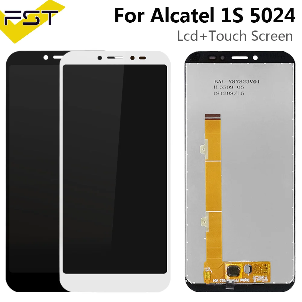 5 ''черный для Alcatel 1S 2019 OT5024 5024A 5024D 5024I 5024J ЖК дисплей + кодирующий