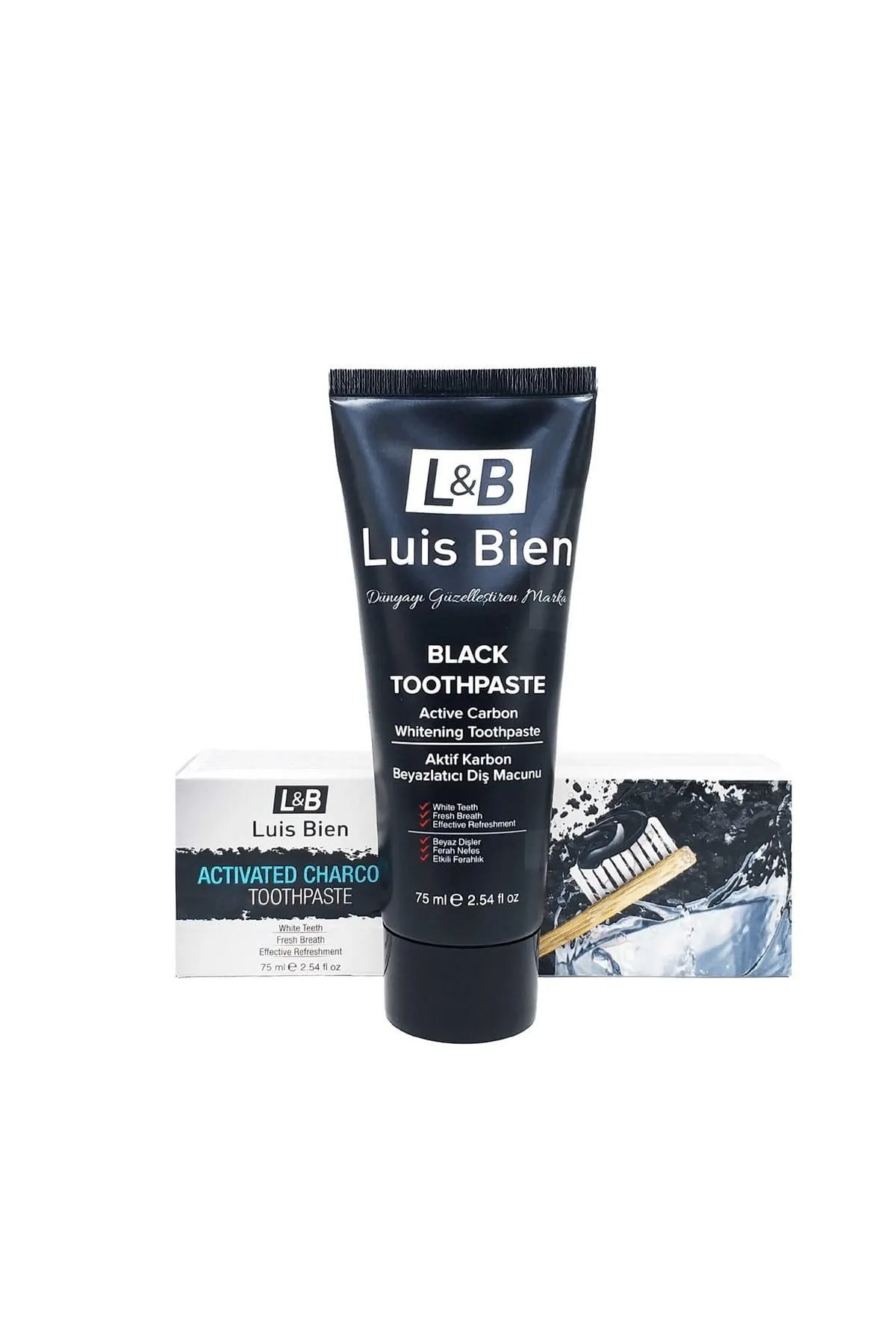 Отбеливающая зубная паста с активированным углем Освежающая антипожелтевающая