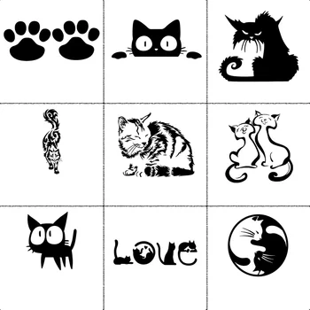 

Funny Car Stickers Cat On The Cars waterproof Cover Scratches Cartoon Window Decal Decor Car-styling