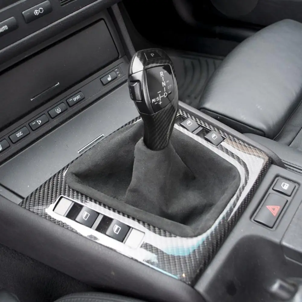 50% heiße Verkäufe Automatische Stick Carbon Faser Auto Trim Kopf Abdeckung  Schaltknauf fit für BMW E46 - AliExpress