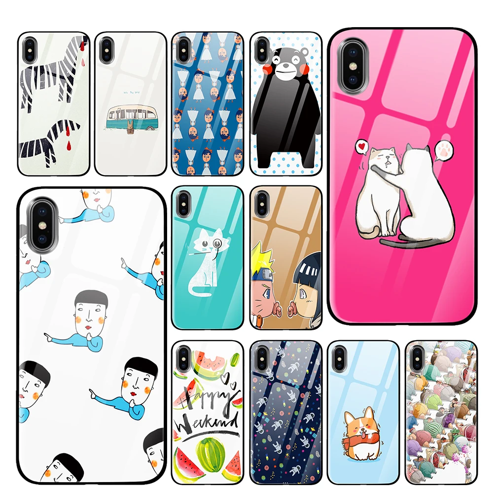 Роскошные Чехлы little fox comic из закаленного стекла для huawei P30 P20 mate 10 20 Honor 8 9 10 Pro Lite