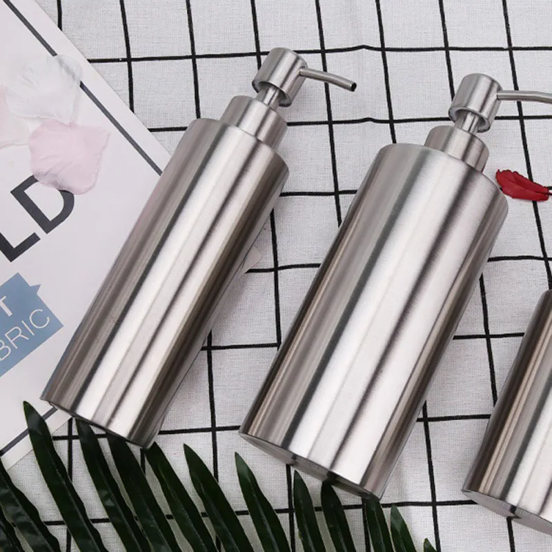 

250/350/550ml Stainless Steel Soap Dispenser Refillable Bottle Hand Sanitizer Bottle Emulsion Container Bathroom Accessories