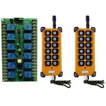 3000m AC220V 12CH Channel 12CH Radio Controller RF Wireless Remote Control Overhead travelling crane System Receiver+Transmitter