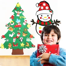 Jouets éducatifs Montessori pour enfants, décorations d'arbre en feutre, bricolage, cadeaux du nouvel an 2022, décoration de noël
