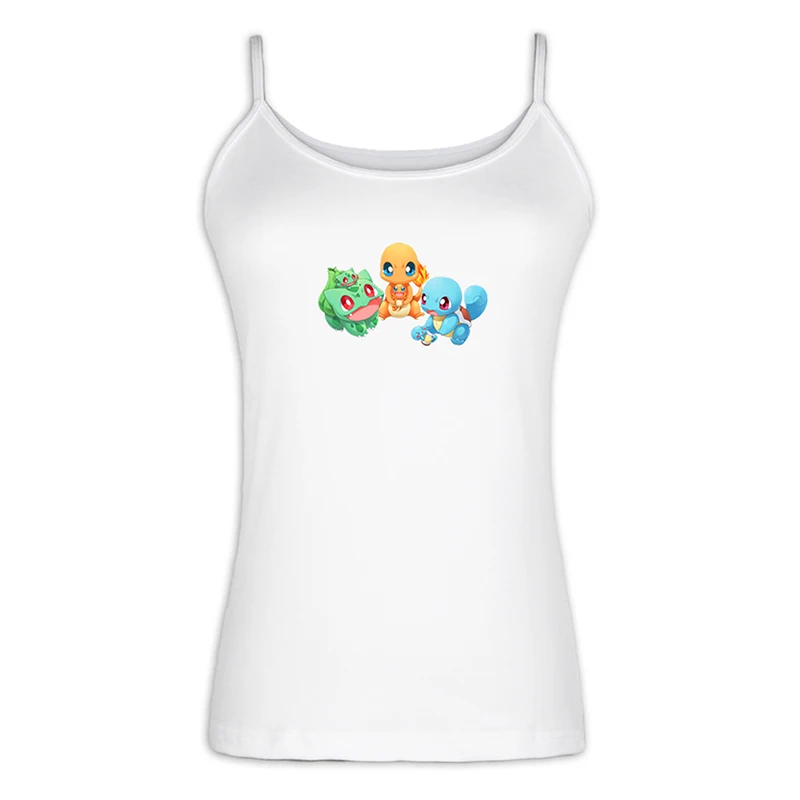 Charizard Camis милый мультяшный герой Сквиртл Бульбазавр, чармандер Женский сексуальный жилет майка хлопок бретельки Топы подарок