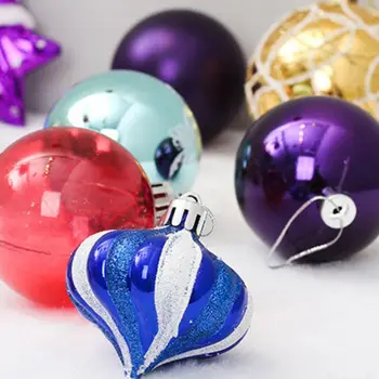 

1Box Christmas Tree Ornaments Xmas Tree Distorting Mirror Balls Hanging Decorations For Festival Holiday Wedding Party