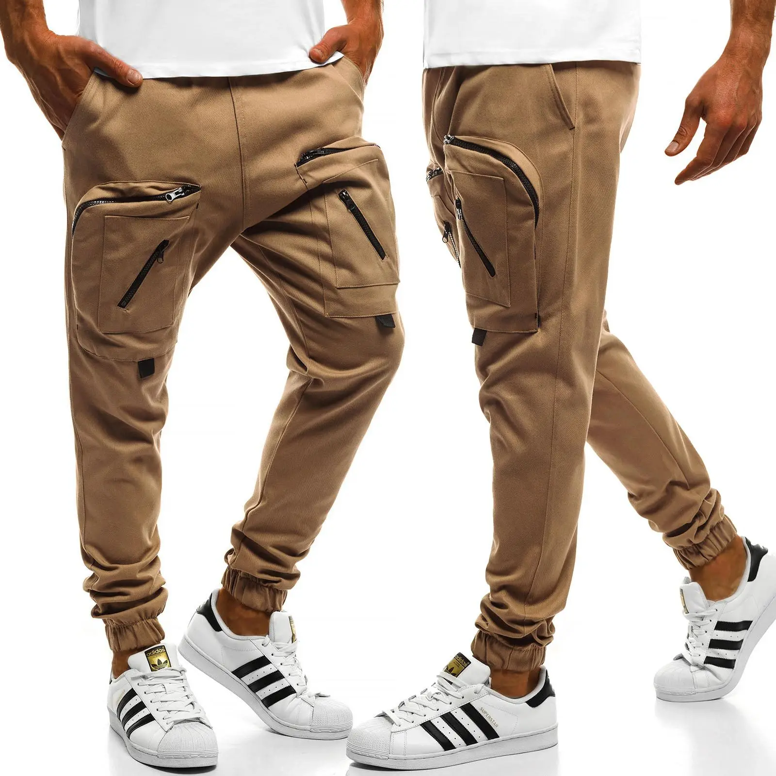 Pants Man New Arrival 2018 Casual Men Pants Cotton Slim Pant Straight Trousers Fashion Business Solid Khaki Black Pants Men