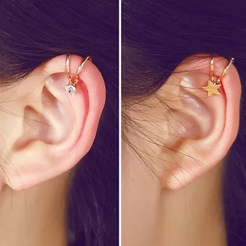 

2020 Hot Sale Oorbellen Earing Pendientes The Jewelry Single Drill Stars No Ear Pierced Clip U Pack Manufacturers Custom Bones