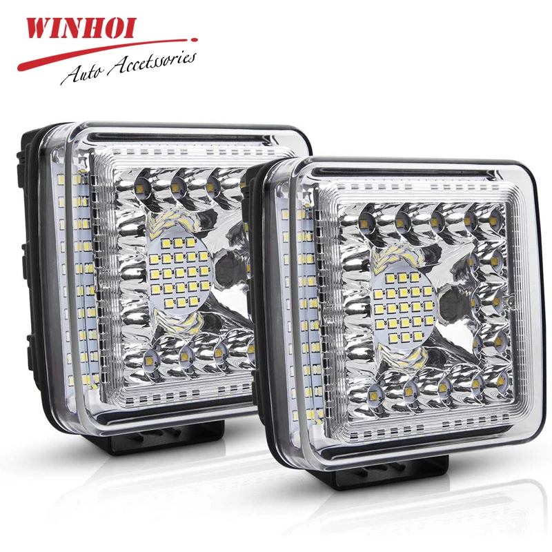 

4" Led Work Light Bar Combo 4x4 4D Spot Flood Beam Lighting 8000LM Off Road Fog Driving Light for Jeep Truck SUV ATV UTV Boat