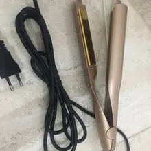 2 в 1 влажный сухой мини-утюжок Светодиодный контроль температуры завивки волос твист DIY выпрямление стайлер двойного назначения электрическая гофра