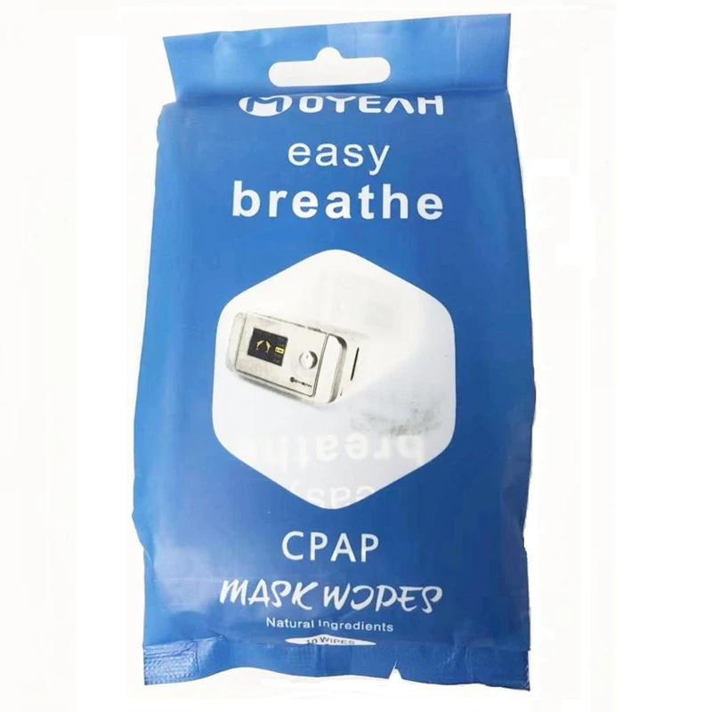 Moyeah CPAP маска салфетки | 20 дорожных пакетов 200 салфетки, хлопок, без ворса, без запаха, герметичные пакеты - Цвет: Blue