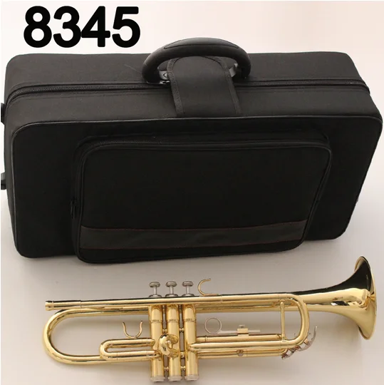 

Music Fancier Club Bb Trumpet 8345 Gold Lacquer Music Instruments Profesional Trumpets Student Included Case Mouthpiece