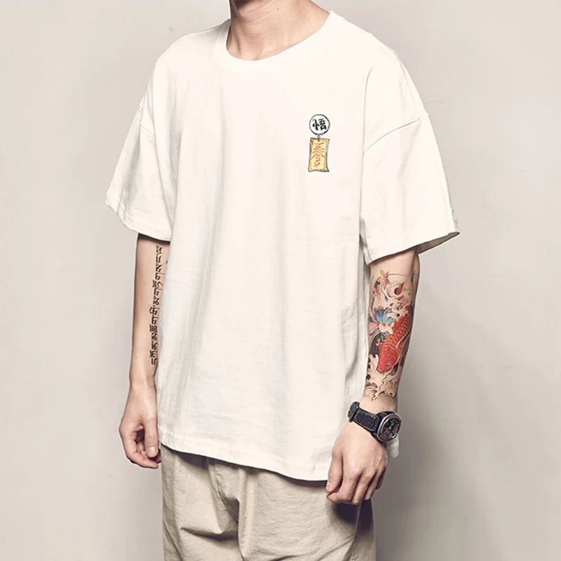 men clothes 2019 dragon ball peaky blinder camiseta hombre manga corta Loose Swish Ornate T-shirt men's cotton camiseta hombre