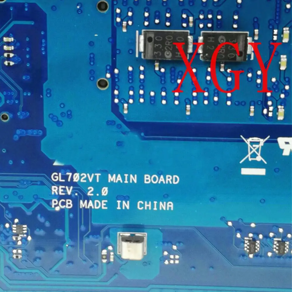  For Asus ROG Strix S7VT GL702 GL702V GL702VT W I5-6300HQ Motherboard Mainboard 100% Test ok