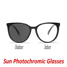 MINCL/близорукость Солнцезащитная фотохромная линза круглая оправа Женская оптическая стильная оправа для очков новые мужские очки для близоруких FML