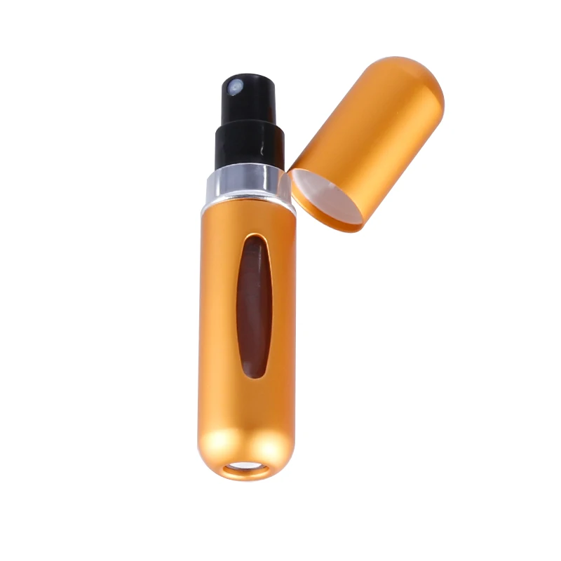 5 ml matte GOLD Портативный 5 мл 8 мл многоразовый флакон-спрей для духов Алюминиевый распылитель мини косметический контейнер для путешествий разноцветные флаконы для духов - Цвет: 5 ml matte GOLD