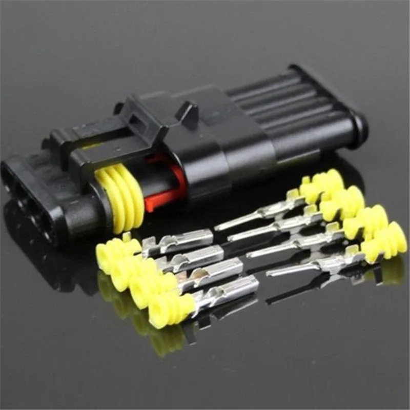 15Sets 2+3+4 Pins Way Car Sealed Waterproof Electrical Wire Connector Plugs