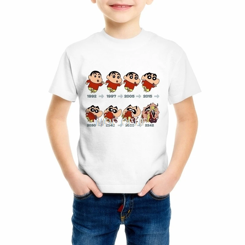 13 Детская футболка Crayon Shin-chan, милая белая футболка с короткими рукавами Crayon Shin-chan, футболки для мальчиков, девочек, малышей, детей, 47C-16 - Цвет: 13