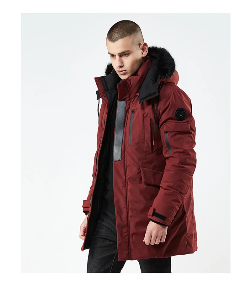 Новая зимняя мужская куртка средней длины, утепленная, плюс размер 3XL, верхняя одежда, стеганое пальто с капюшоном, тонкая парка, хлопковая стеганая куртка, пальто