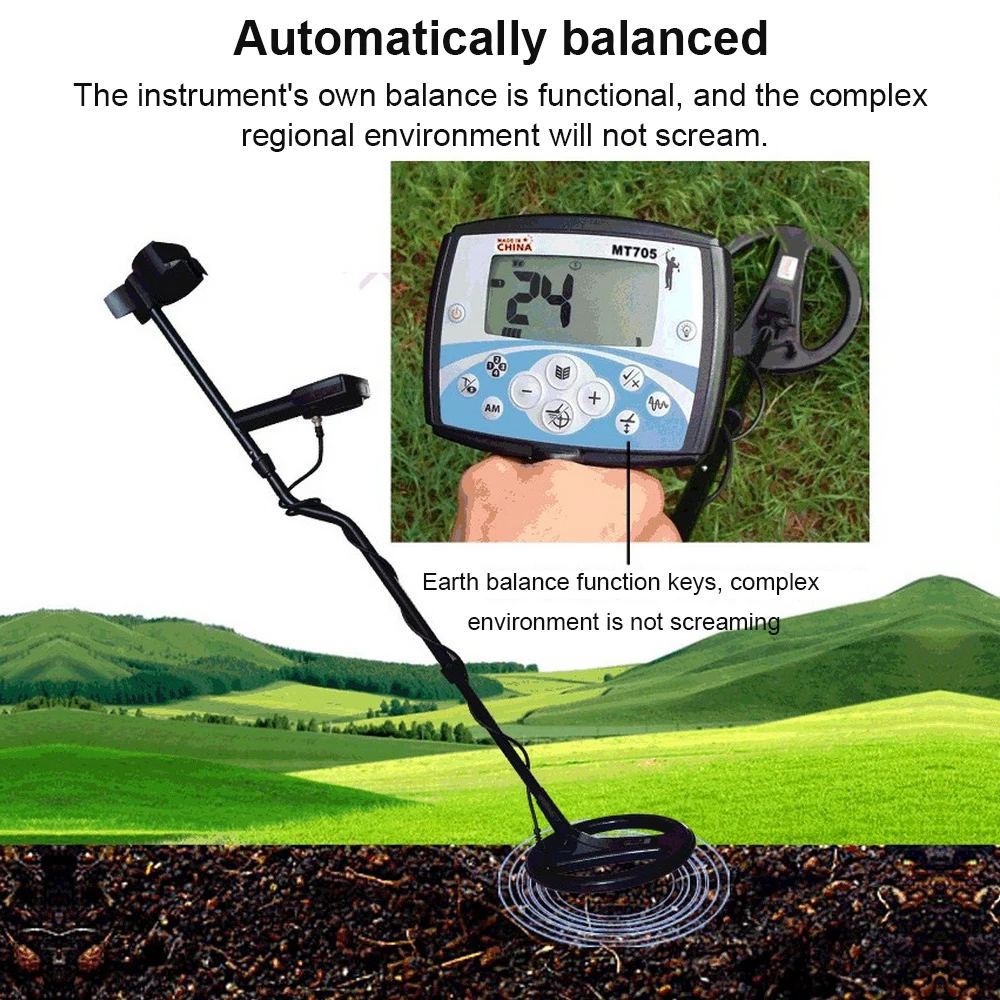 MT705 Portable Metal Detector  Waterproof Underground Handheld High Sensitivity Excavator Treasure Instrument Precision Detector