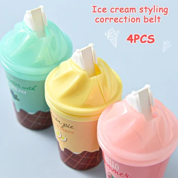

4color/set Cute Ice Cream Style Correction Tape Office School Supplies, Kawaii Back to School Gift for Students