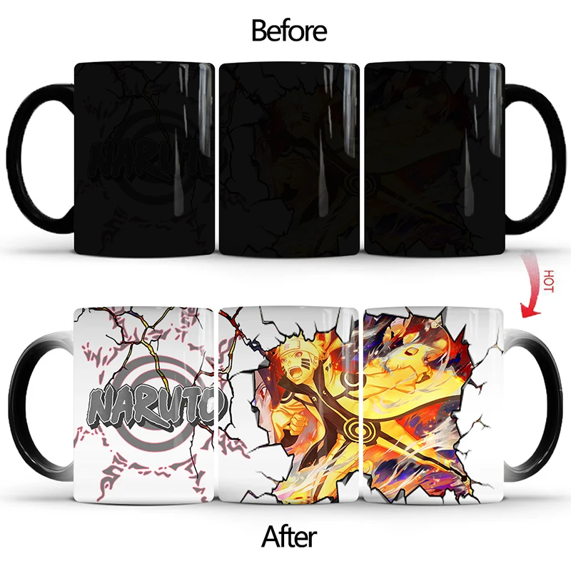 

Drop Shipping 1Pcs New 350ml Anime Naruto Cold Water Color Change Mugs Milk Coffee Cups Best Gift for Children Friends Lovers